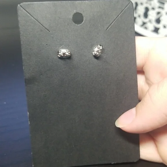 Twisted Blue Stud Earrings. - Picture 4 of 7